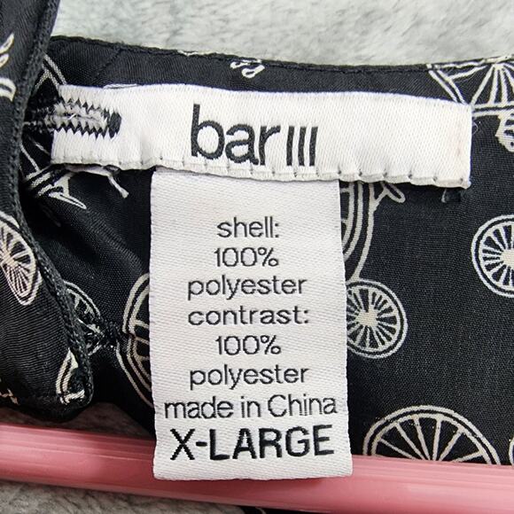 Bar lll Dress Womens XL Black Sleeveless Fit & Flare Chiffon Back Cutout Bicycle - Picture 6 of 11